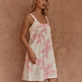 Vienne Mini Shift Dress in Neutral/Pink – women's dress by SASS