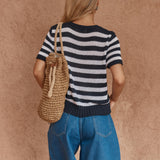 Jules Stripe Tee - Navy/ White