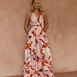 Reese Halter Dress in Peony Print – women's dress by SASS