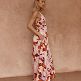 Reese Halter Dress in Peony Print – women's dress by SASS