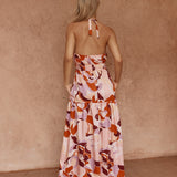 Reese Halter Dress in Peony Print – women's dress by SASS