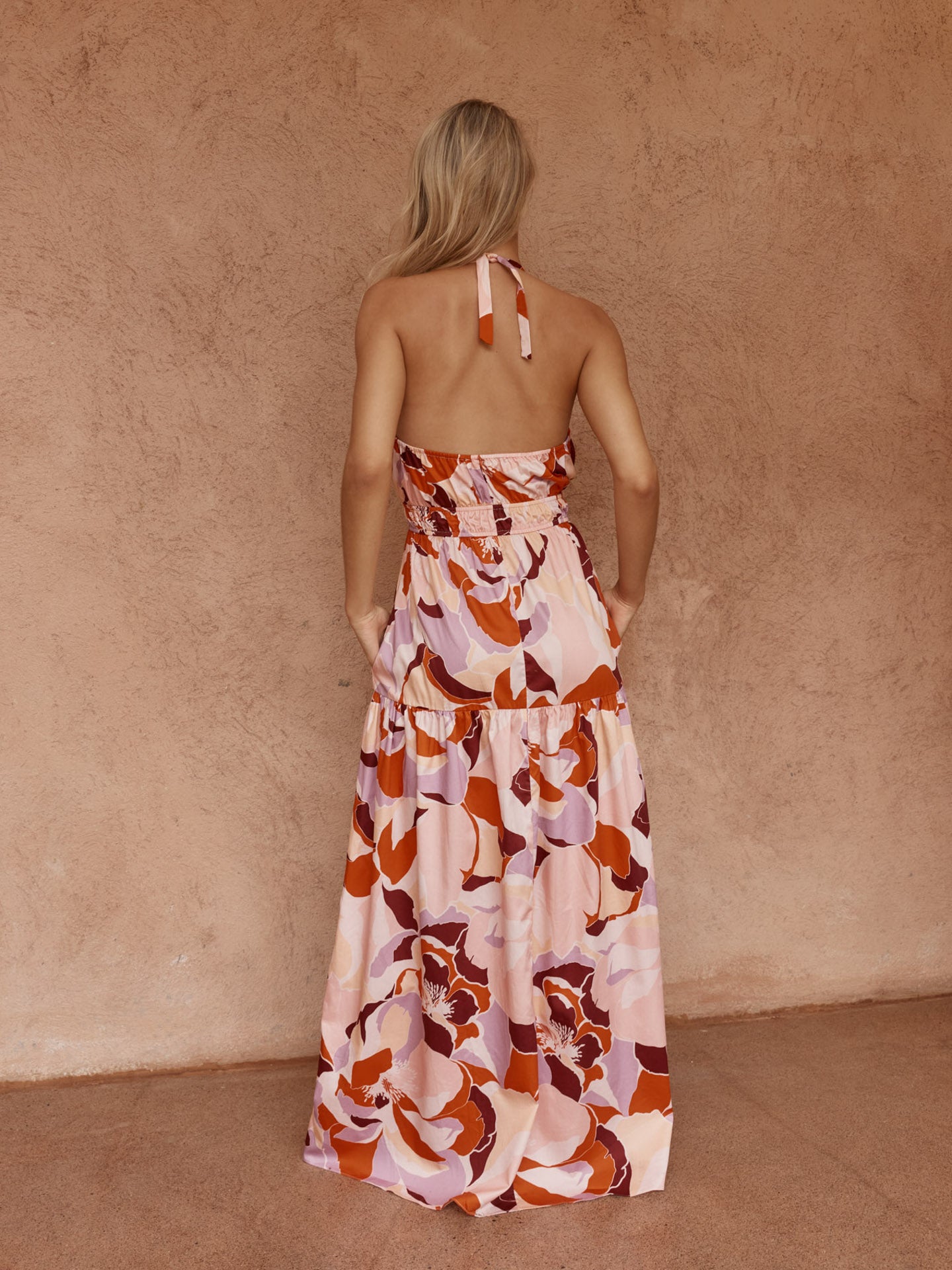Reese Halter Dress in Peony Print – women's dress by SASS