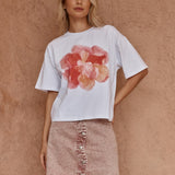 Salore Printed Tee in Peony Print – women's t-shirt by SASS