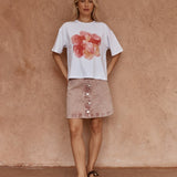 Salore Printed Tee in Peony Print – women's t-shirt by SASS