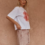 Salore Printed Tee in Peony Print – women's t-shirt by SASS