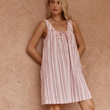 Nikolai Multi Stripe Mini Dress in Pink Multi – women's dress by SASS