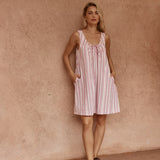 Nikolai Multi Stripe Mini Dress in Pink Multi – women's dress by SASS