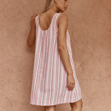 Nikolai Multi Stripe Mini Dress in Pink Multi – women's dress by SASS