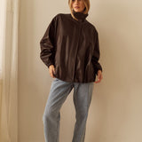 Milo Leather Look Bomber