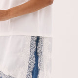 Arlo Jersey Lace Tee - Ivory