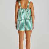 Henri Baby Doll Top - Green Stripe
