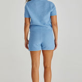 Aubrie Knit Polo - Blue