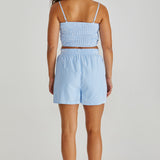 Alani Short - Blue White Stripe