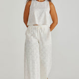 Zimmy Broderie Pant - Cream