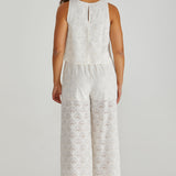 Zimmy Broderie Tank - Cream