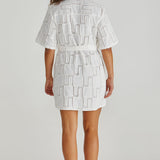 Dillon Shirt Dress - White