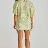 Emmett Scallop Skirt - Green Shell Patchwork