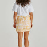 Coast Mini Wrap Skirt - Peach Shell Patchwork