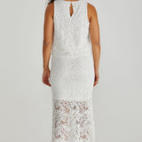 Kai Crochet Lace Tank - White
