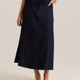 Sabine Denim Skirt - Dark Rinse Wash