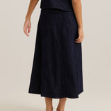 Sabine Denim Skirt - Dark Rinse Wash