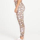Alessia Reversible Active Tights - Chocolate Floral/Pink Cheetah