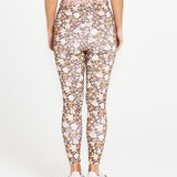 Alessia Reversible Active Tights - Chocolate Floral/Pink Cheetah