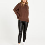 Peri Wet Look Skinny Leg Stretchy Pants - Black