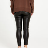 Peri Wet Look Skinny Leg Stretchy Pants - Black