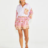 Chiara Spliced Shirt - Paisley/Stripe