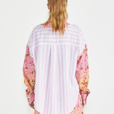 Chiara Spliced Shirt - Paisley/Stripe