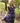 Kelsea Tiered Midi Dress - Navy Check