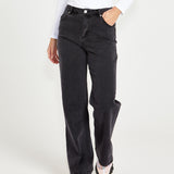 Emerald High Waisted Wide Leg Jeans - 82 Wash Black
