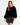 Sonya Oversized High Neck Puff Sleeve Top - Black
