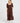 Yasmin Frill Hem Midi Dress - Chocolate