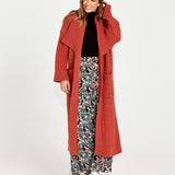 Jacinta Oversized Cable Knit Cardi - Rosewood
