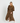 Luna Balloon Sleeve Midi Dress with Leg Split - Tan Animal