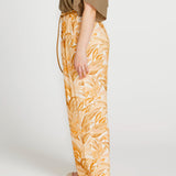Portia Elasticated Wide Leg Linen-Blend Pants - Palm Springs Yellow