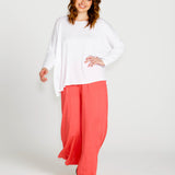 Shiv Oversized Cotton Lightweight Batwing Knit - White