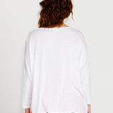 Shiv Oversized Cotton Lightweight Batwing Knit - White