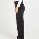 Emerald High Waisted Wide Leg Jeans - 82 Wash Black