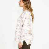 Pepper Space Oversized Wool-Blend Jumper - Cream Rainbow Marle
