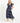 Kelsea Tiered Midi Dress - Navy Check