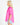Aria Short Sleeve Button Up Cotton/Linen Shirt - Pink - Sass Clothing