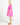 Aria Tie Back Flutter Sleeve Cotton/Linen Mini Dress - Pink - Sass Clothing